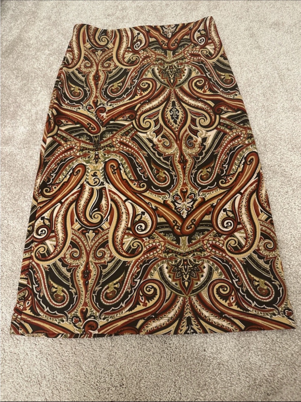 Vintage La Belle Paisley Midi Skirt